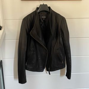 Authentic Mackage Black Leather Jacket, L
